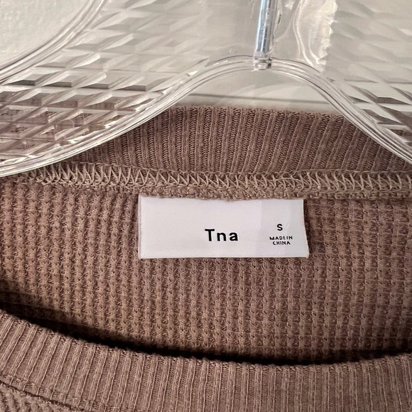 TNA Ribbed Long Sleeve Top - Brown - Picture 4 of 4